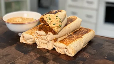 High-Protein Low-Calorie Nacho Cheese Burrito Meal Prep