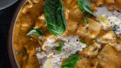 Creamy Butternut Squash Lasagna Soup