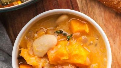Cozy Fall Stew with Butter Beans and Butternut Squash