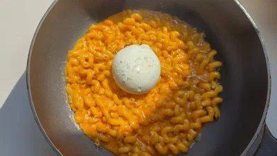 Creamy Gochujang Pasta with Burrata