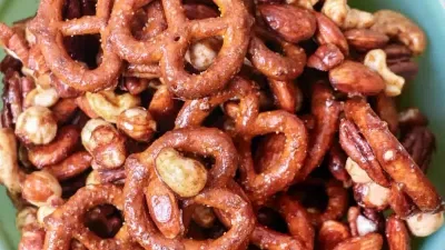 Sweet and Spicy Nuts and Pretzels