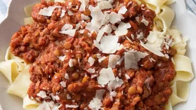Lentil Mushroom Bolognese