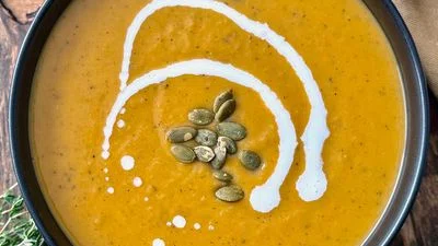 Acorn Squash & Sweet Potato Soup