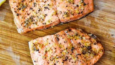 Air Fryer Lemon Pepper Salmon