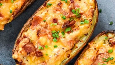 Air Fryer Twice Baked Potatoes