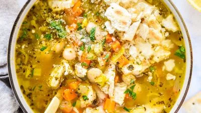 White Bean Lemon Chicken Soup