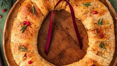 Bacon & Brie Crescent Wreath