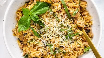 Ground Turkey Zucchini Orzotto