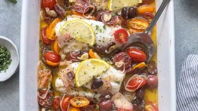 Mediterranean Baked Cod