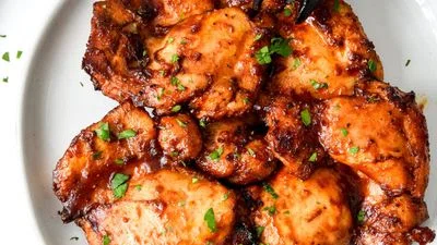 Air Fryer Boneless BBQ Chicken Thighs