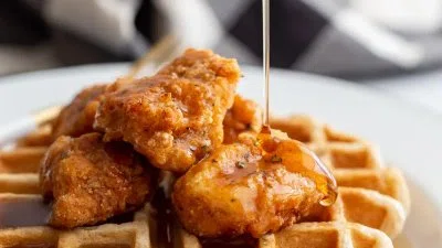 Vegan Chicken and Waffles