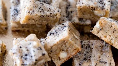 Brown Butter Earl Grey White Chocolate Blondies