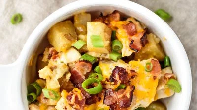 Chicken Bacon Ranch Potato Bake