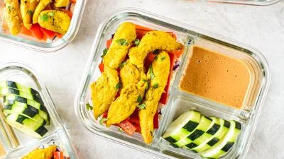 Satay Inspired Thai Chicken Salad Bowls