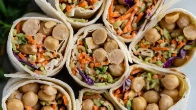 Peanut Chickpea Wraps