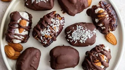 Almond Joy Stuffed Dates