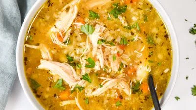 Instant Pot Ginger Chicken & Rice Soup