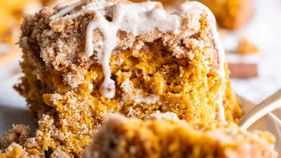 Brown Butter Pumpkin Vanilla Crumb Cake