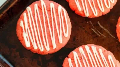 Strawberry Cake Mix Cookies