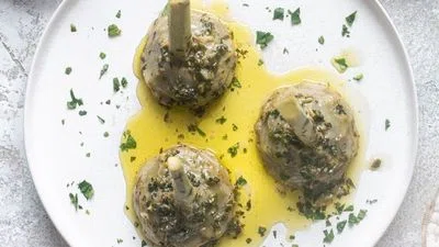 Roman Artichokes (Carciofi alla Romana)