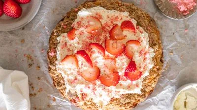 Brown Butter Strawberry Shortcake Coffee Cake