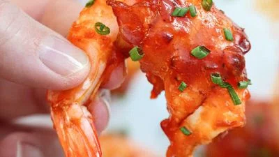 Barbecue Bacon Wrapped Shrimp