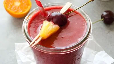 3-Ingredient Pineapple Cherry Smoothie