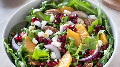 Arugula Orange Pomegranate Salad