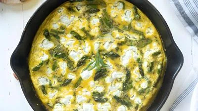 Asparagus Frittata with Goat Cheese