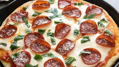 One Hour Focaccia Bread Pizza