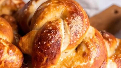 Homemade Soft Pretzels with Maple Mustard Sauce