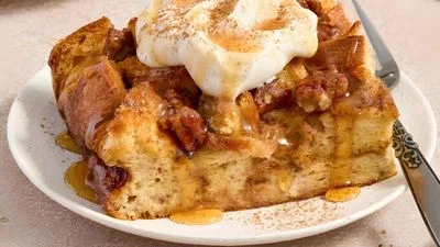 Overnight Eggnog French Toast Casserole