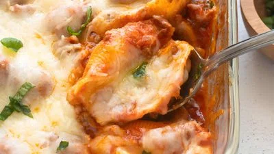 Stuffed Shells with Ground Beef