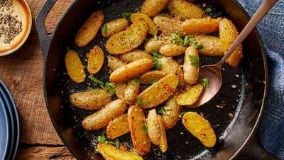 Roasted Garlic-Parmesan Fingerling Potatoes