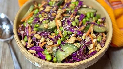 Crunchy Peanut Cabbage Slaw