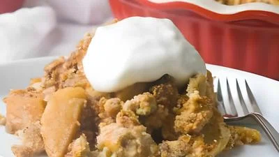 Paleo Grain Free Apple Crisp with Granola Topping