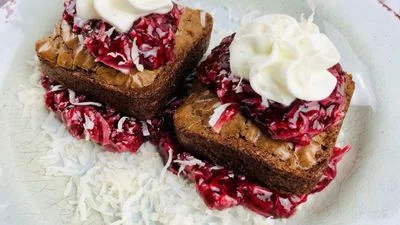Brownies with Raspberry