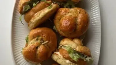 Garlic Knot McChicken Sliders