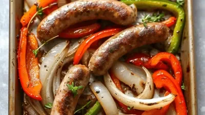 Baked Sausage and Peppers