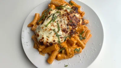 Chicken Parmesan with Vodka Sauce Pasta