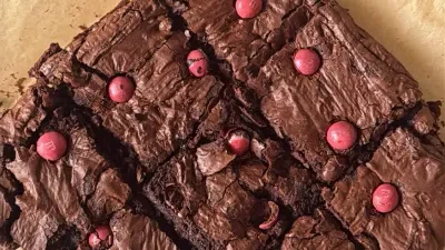M&M’s Valentines Brownies