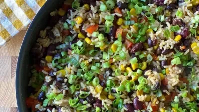 Easy Rice & Bean Skillet