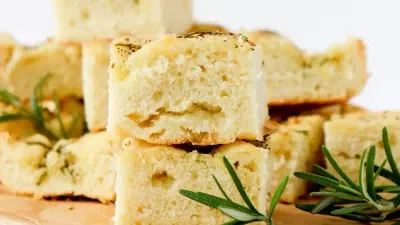 Quick Garlic Rosemary Focaccia Bread