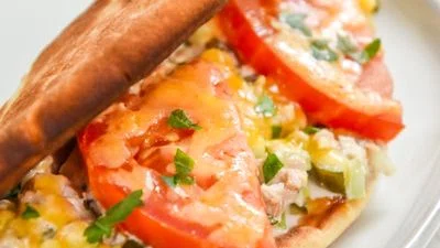 Tuna Melt Pita Sandwiches