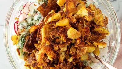 Crispy Smashed Potato Salad
