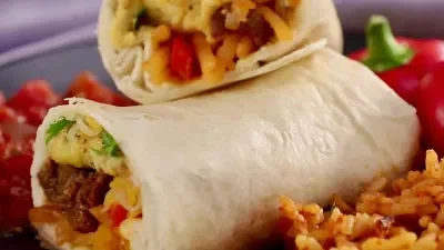 Sheet Pan Chorizo and Potato Breakfast Burritos