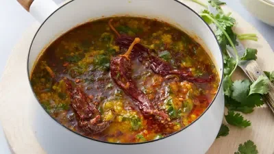Favorite Indian Lentils and Spinach (Dal Palak)