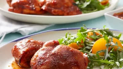 Sweet BBQ Baked Chicken Thighs
