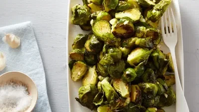 Garlic Roasted Brussels Sprouts