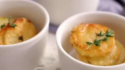 Individual Garlic Parmesan Potatoes Au Gratin